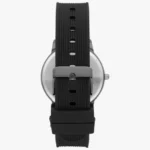 Mens Analog Watch-Black Leather Strap With Black Dial - Image 4