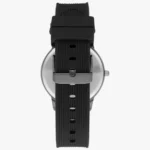 Mens Analog Watch-Black Leather Strap With Black Dial - Image 3