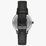 Womens Analog Watch-Black Leather Strap With Black Dial - Image 3