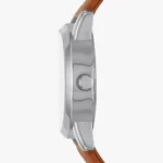 Womens Analog Watch-Brown Leather Strap With Silver Dial - Image 2