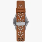 Womens Analog Watch-Brown Leather Strap With Silver Dial - Image 4