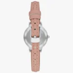 Womens Analog Watch-Pink Leather Strap With Silver Dial - Image 4